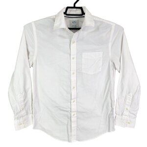 Mens White Croft & Barrow Shirt Button Down Long Sleeve Pocket Size S